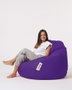 Atelier Del Sofa Premium XXL Puf de Jardín Morado Impermeable Comodidad y Relajación 115 cm